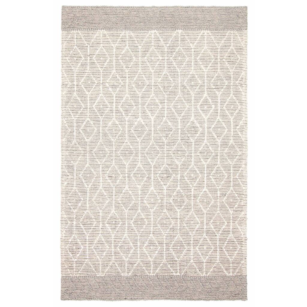 ECARPETGALLERY Braid weave Sienna Grey Wool Rug - 5'1 x 8'1