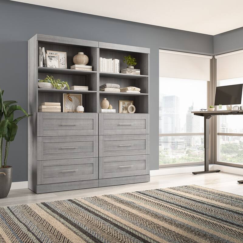 Pur 72W Closet Organizer with Drawers by Bestar