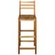 preview thumbnail 3 of 5, vidaXL Wooden Bar Stools with Backrest & Footrest Set of 2, Brown - 16.5" x 14.2" x 43.3"