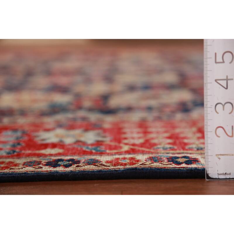 Vegetable Dye Navy Blue Heriz Serapi Oriental Rug Handmade Wool Carpet - 8'4"x 9'10"
