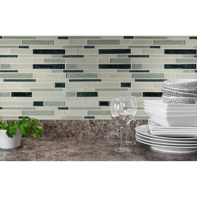 Ackland AKM-G-12X12IL-CA 12" x 12" Glass and Marble and Metal and