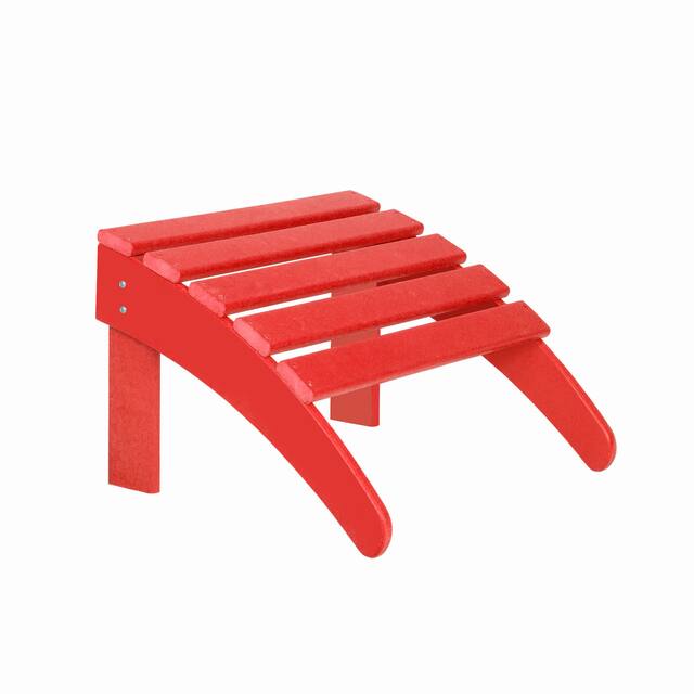 Laguna All-Weather Outdoor Patio Foldable Ottoman - Red