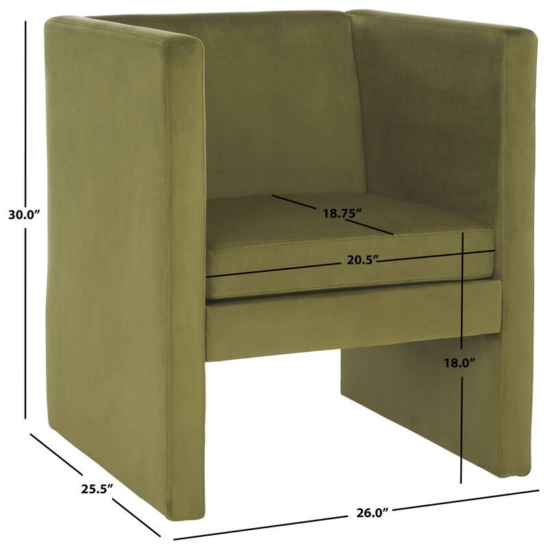 SAFAVIEH Itziar Accent Chair - W26" x D26" x H30" - 26Wx26Dx30H