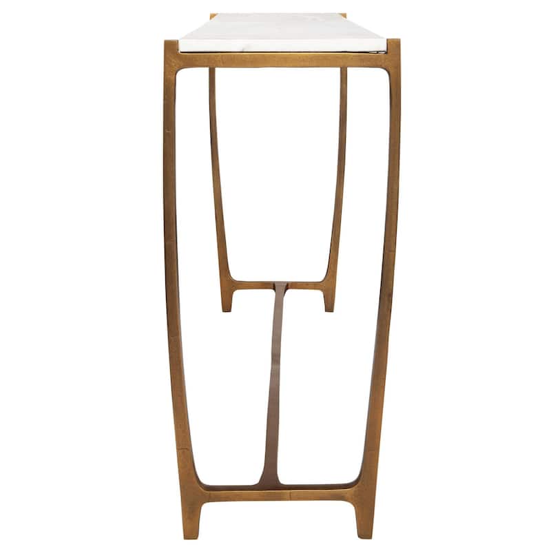 Affinity Marble Top Console Table - 47.25" - White and Gold