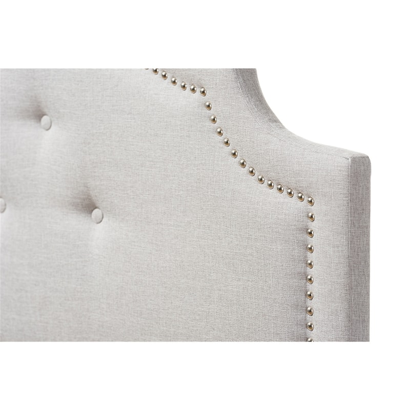 Elegant Modern Upholstered Headboard with Button Tufting and French-Inspired Curves, Adjustable for All Beds