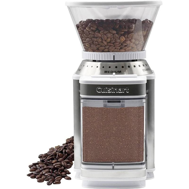 Cuisinart DBM-8 Burr Mill, Stainless Steel Electric Coffee Grinder - White