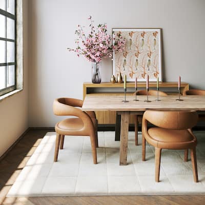 Padma Lakshmi Tessera Grid Plush Cloud Washable Rug