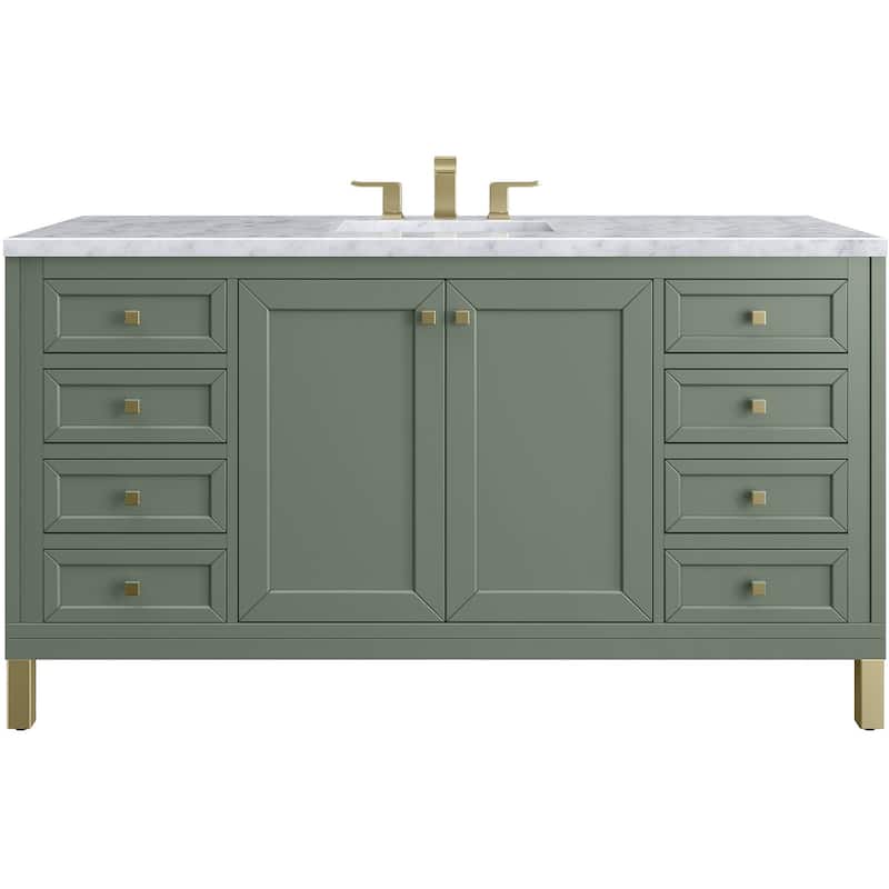 James Martin Vanities 503-V60S-3CAR Chicago 60" Free Standing Single - Smokey Celadon