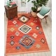 preview thumbnail 20 of 35, Nourison Tribal Decor Aztec Geometric Area Rug 3'11" x 6'2' - Red - Runner/Rectangle