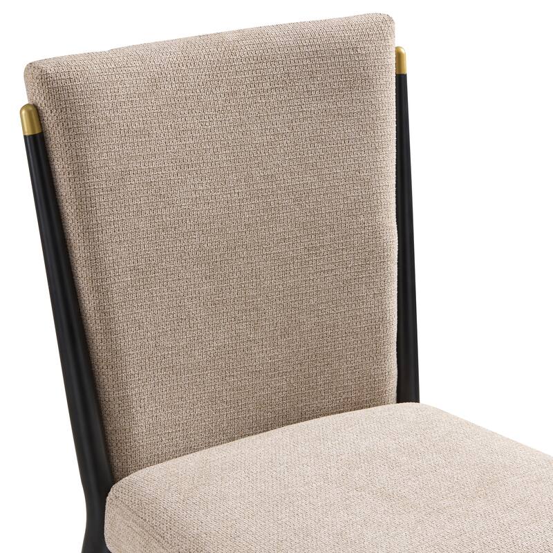 Christopher Knight Home - Modern Upholstered Metal Base Dining Chair with Solid Back (Set of 2)