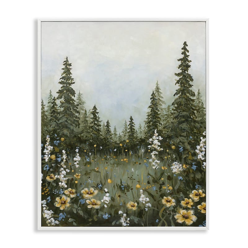 Stupell Forest Meadow Clearing Framed Giclee Art Design By Hollihocks Art - 16 x 20 - White