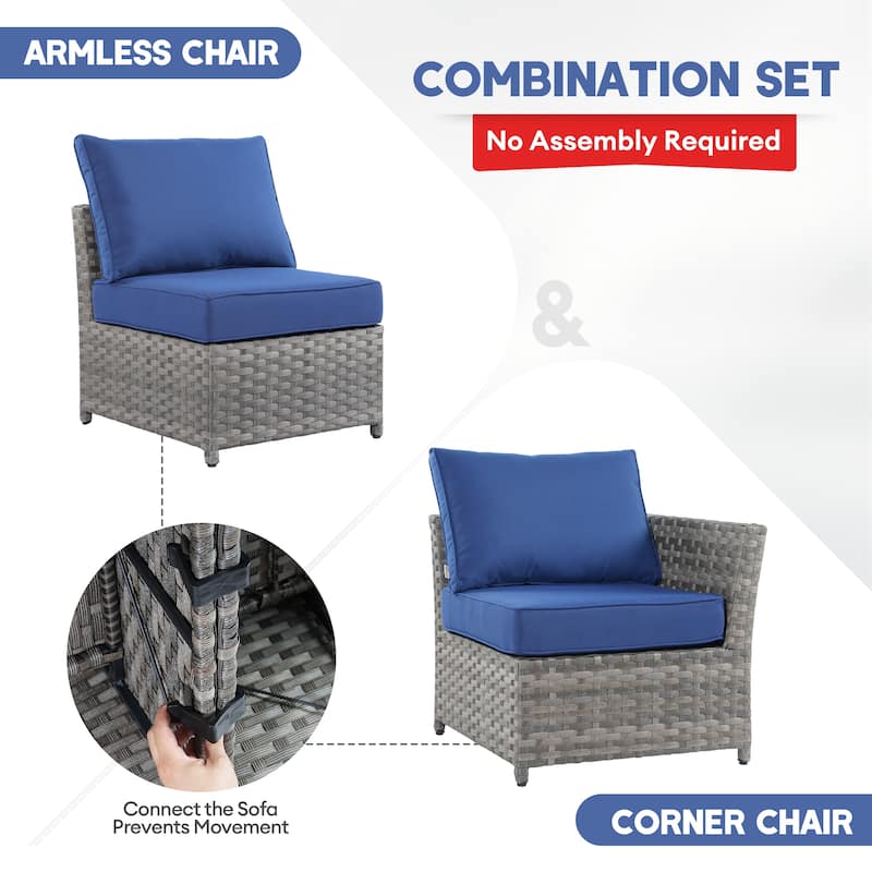XIZZI 12-piece Outdoor Patio Furniture Sectional Set (fully assembled)