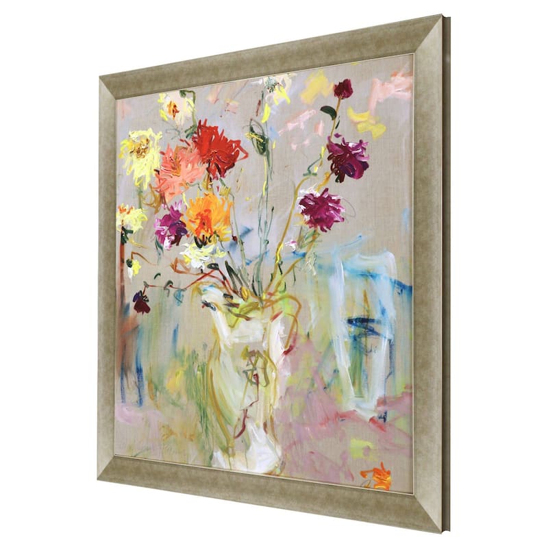 A Jug of Dahlias Framed Art Giclee Under Glass