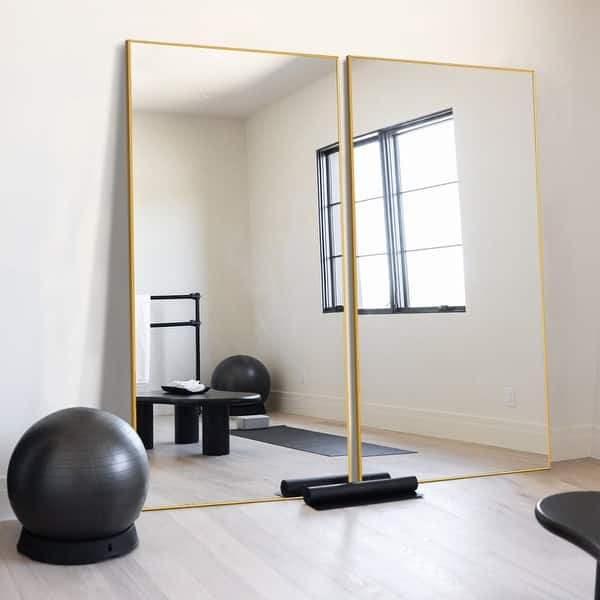 Rectangle Full Length Mirror,Floor Mirror with Stand,Hanging