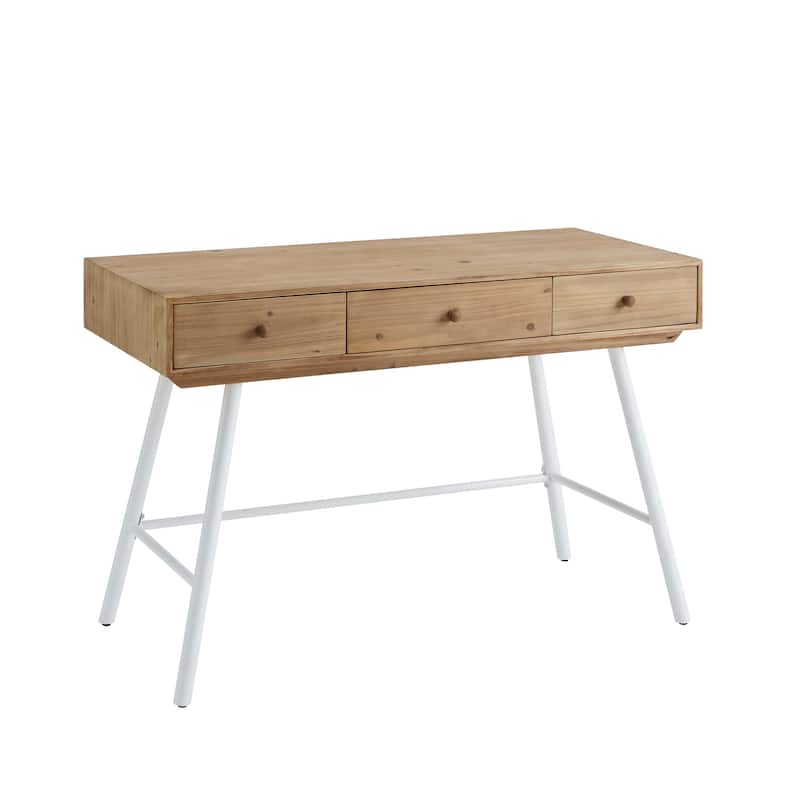 Trail 3-Drawer Desk - White