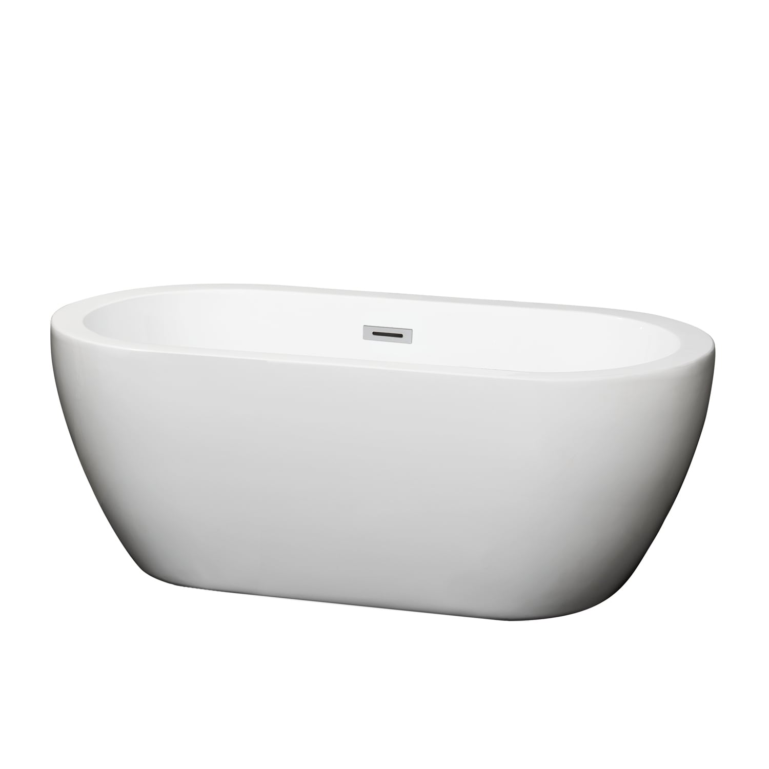 Wyndham Collection Soho 60-inch White Freestanding Soaking Bathtub