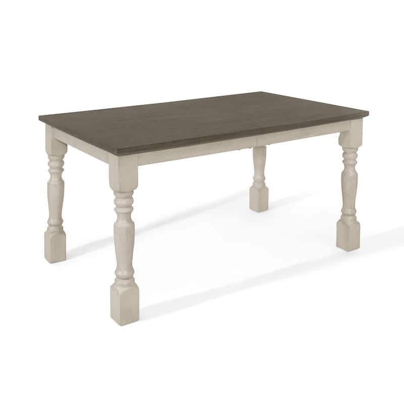 CraftPorch Mid-century Elegant Two-tone Dining Table - Grey - Grey