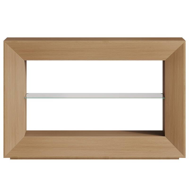 55-Inch Farmhouse Console Table 3-Tier Sofa Table for Entryway