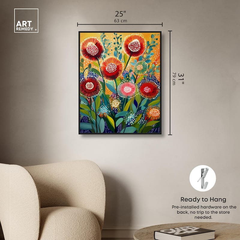Vivid Flora I Canvas by Art Remedy