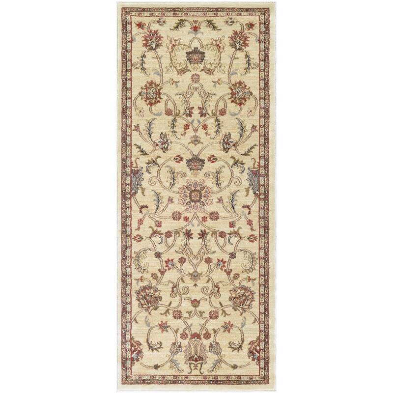 Livabliss Riley Updated Traditional Oriental Area Rug - Tan - 2' 11" x 7' 3"