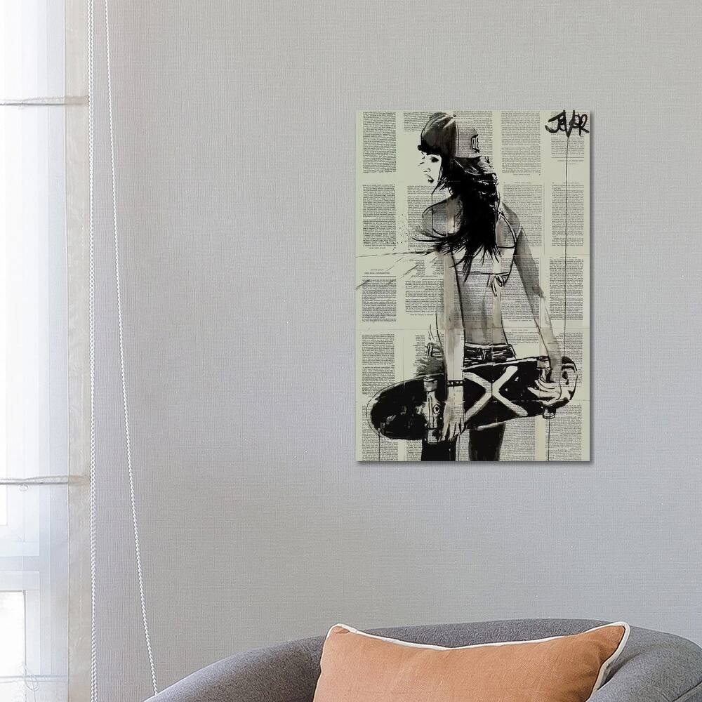 iCanvas "Sk8ter Gurl" by Loui Jover Canvas Print