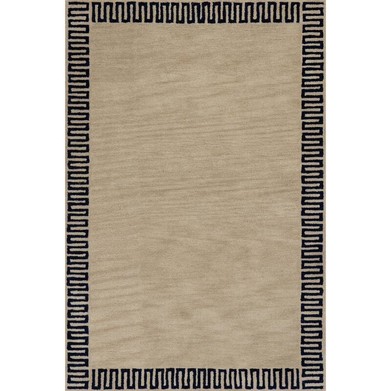Nuloom Renata Fleuron Bordered Wool Rug - 8' 6" x 11' 6" - Tan - Rectangle