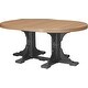 preview thumbnail 53 of 82, Poly Lumber Round Dining Table Set with Island Chairs Dining Height - Antique Mahogany Woodgrain & Black