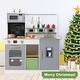 preview thumbnail 8 of 6, Wooden Play Kitchen for Kids with Cookware Accessories, Real Lights and Sounds, Kitchen Set with Cookware