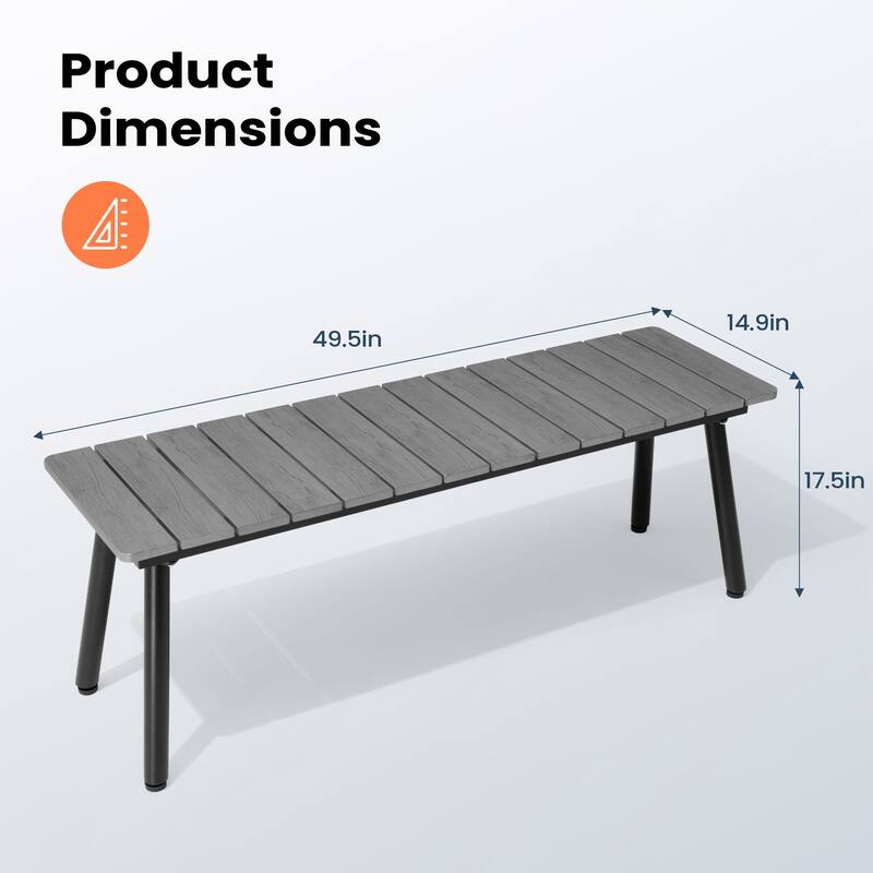 Outdoor 5/6-Piece Patio Dining Set with Stacking Chairs and Bench