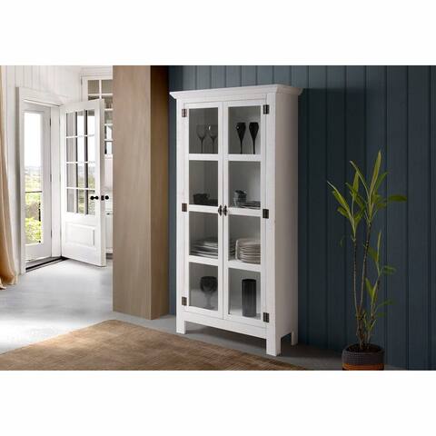 The Beach House Design Accent Cabinet w/ Glass Doors