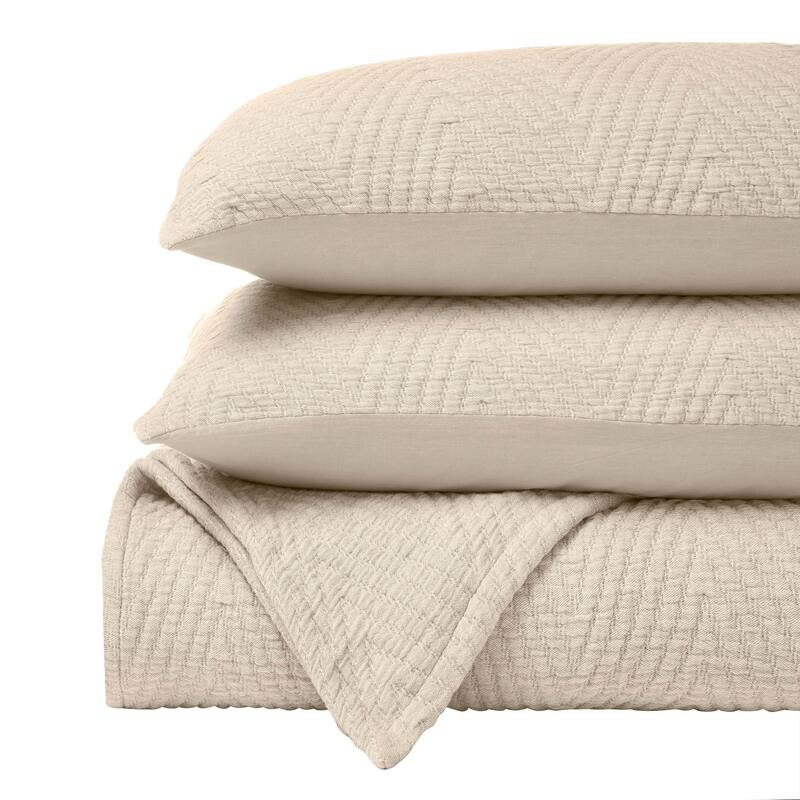 Superior Aswan Cotton Medium Weight Chevron Woven Coverlet