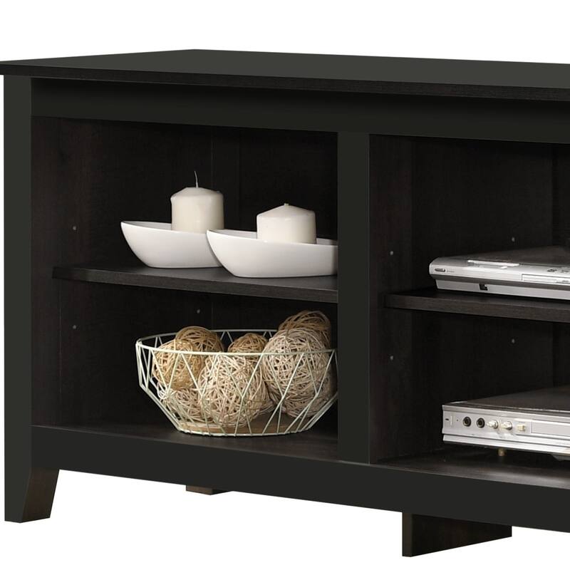 Modern Style 70"W TV Stand with Open Shelves and Cable Management