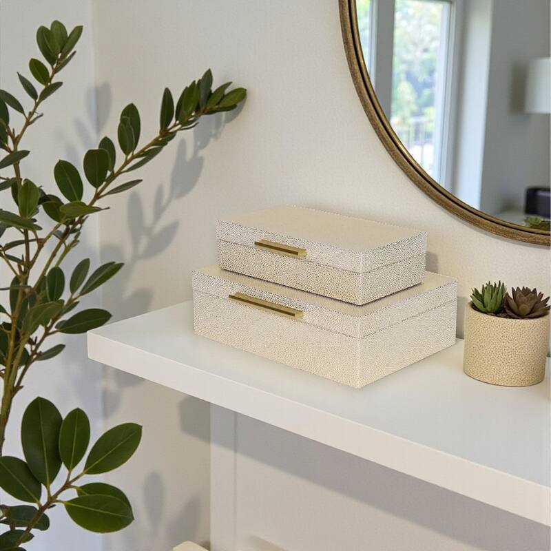 Lusan Black Vinyl Decorative Box Set