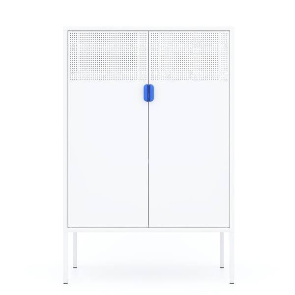 Standalone Metal Storage Cabinet with Adjustable Shelves and ...