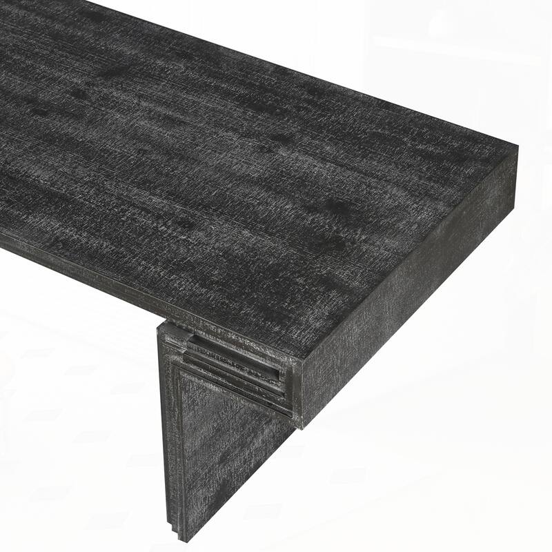 Double-Tier Structure with Rustic Finish Coffee Table