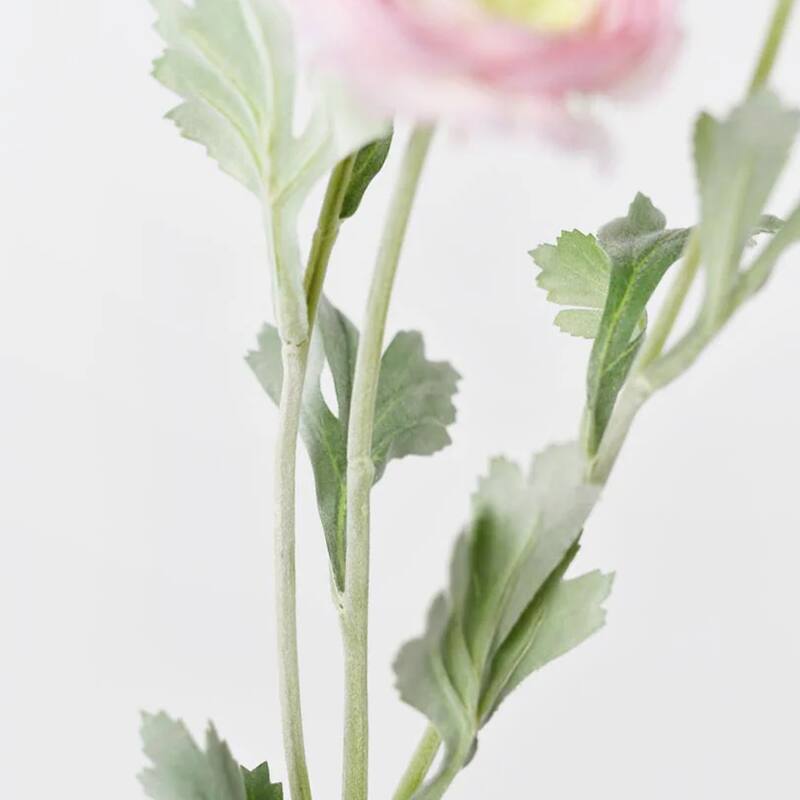Silk Decorative Artificial Ranunculus Flower(Pack of 1 Branch)