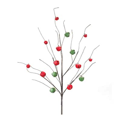 Set of 6 Sleigh Bell Twig Christmas Branches 30"