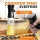 preview thumbnail 14 of 48, Cheer Collection Set of 2 Multi-Use Glass Oil Sprayer Bottles