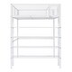 preview thumbnail 13 of 25, Creative Structure Twin Size Metal Loft Bed Kids Bed with 4-Tier Shelves and Storage, Black