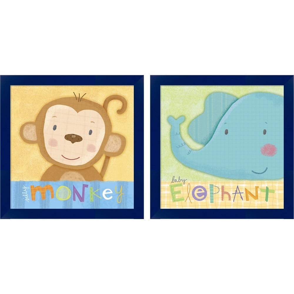 Holli Conger 'Baby Animals A' Framed Art (Set of 2)