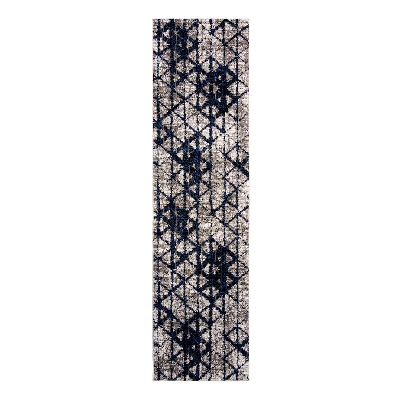 Gertmenian Barcelona Polyester / Polypropylene Turfted High-Low Area Rug Collection - 2' 2" x 8' - Aris - Runner