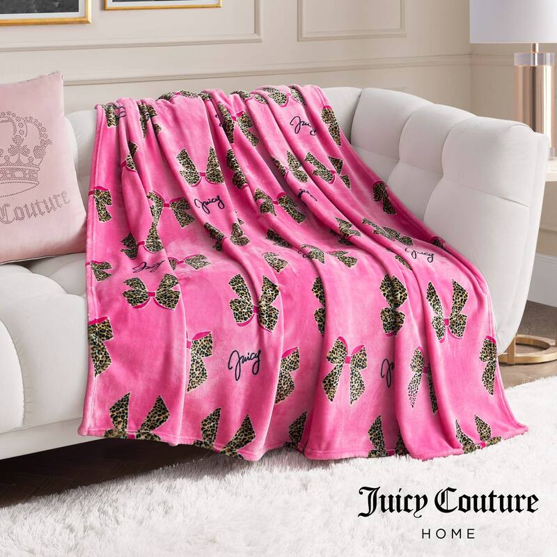 Juicy Couture 60"x70" Plush Throw Blankets