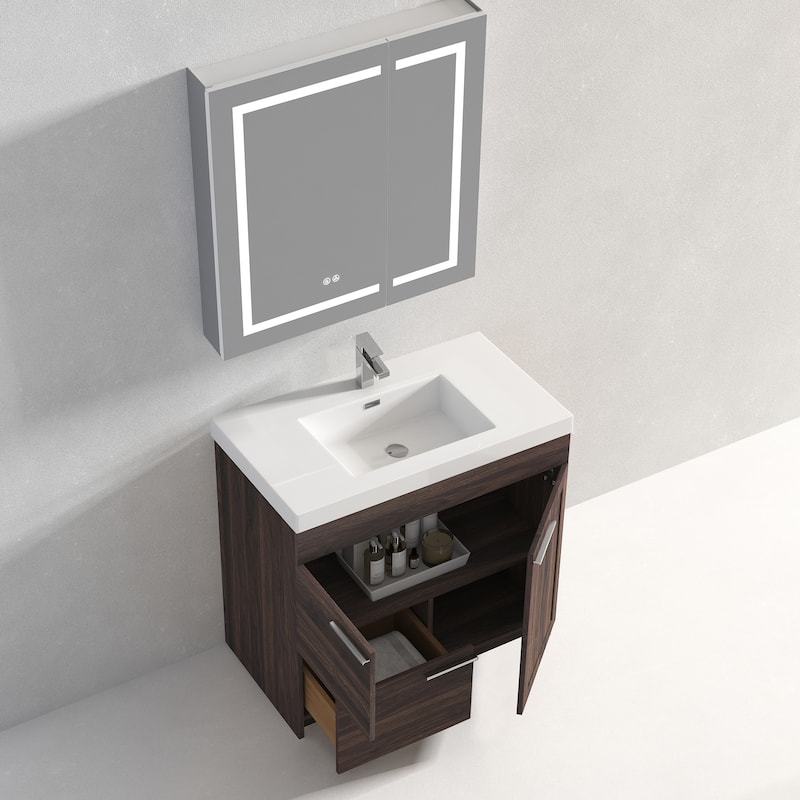 Blossom Hanover 36 Inch Bathroom Vanity with Topmount Acrylic Sink