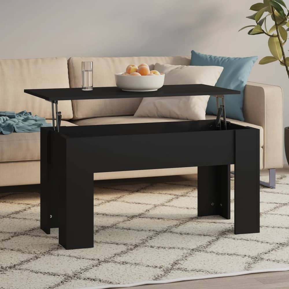vidaXL Coffee Table Lift Top End Table Accent Side Sofa Table Engineered Wood - 39.8" x 19.3" x 20.5"