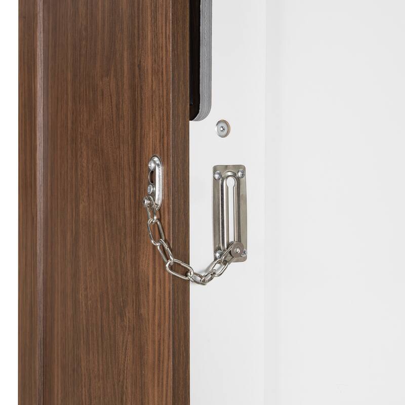 Full Size Wall Bed with Foldable Desk - Space Saving Solution in Walnut & White