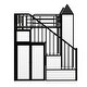 preview thumbnail 6 of 22, Metal Twin over Twin Castle-shaped Bunk Bed with Wardrobe and Multiple Storage