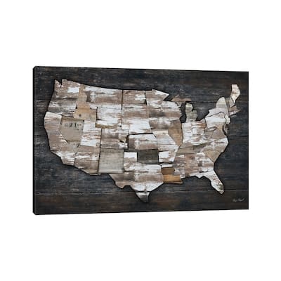 iCanvas "USA Map II" by Diego Tirigall Canvas Print