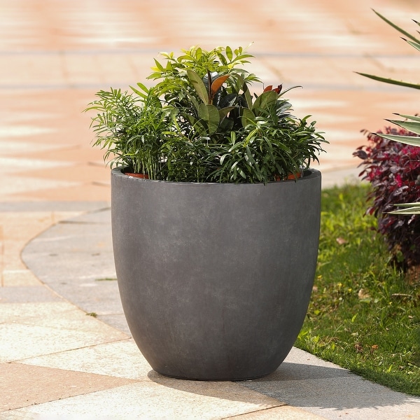 Round Stone Finish Planter. Opens flyout.
