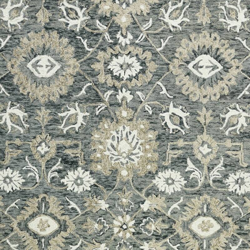 HomeRoots Floral Medallion Traditional Rectangle Area Rug