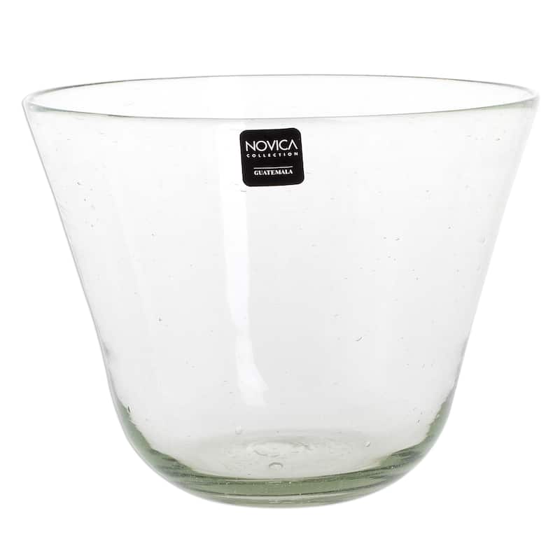 Novica Handmade Clear Delight Glass Salad Bowl Set (Set Of 3)